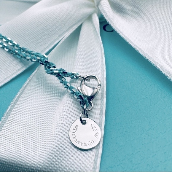 Tiffany & Co Blue Enamel Heart Tag 30” Sparkle Chain PACKAGING - Picture 7 of 11